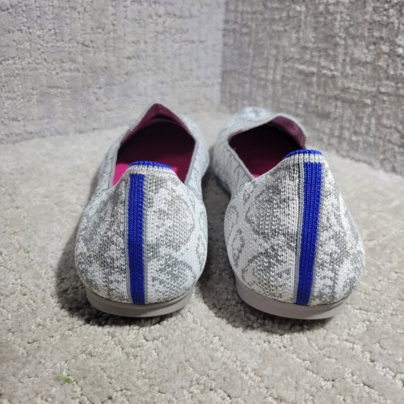 Rothy's The Loafer Women's Size 10.5 US Grey Snake Round Toe Slip on Flat Shoes - Picture 4 of 11